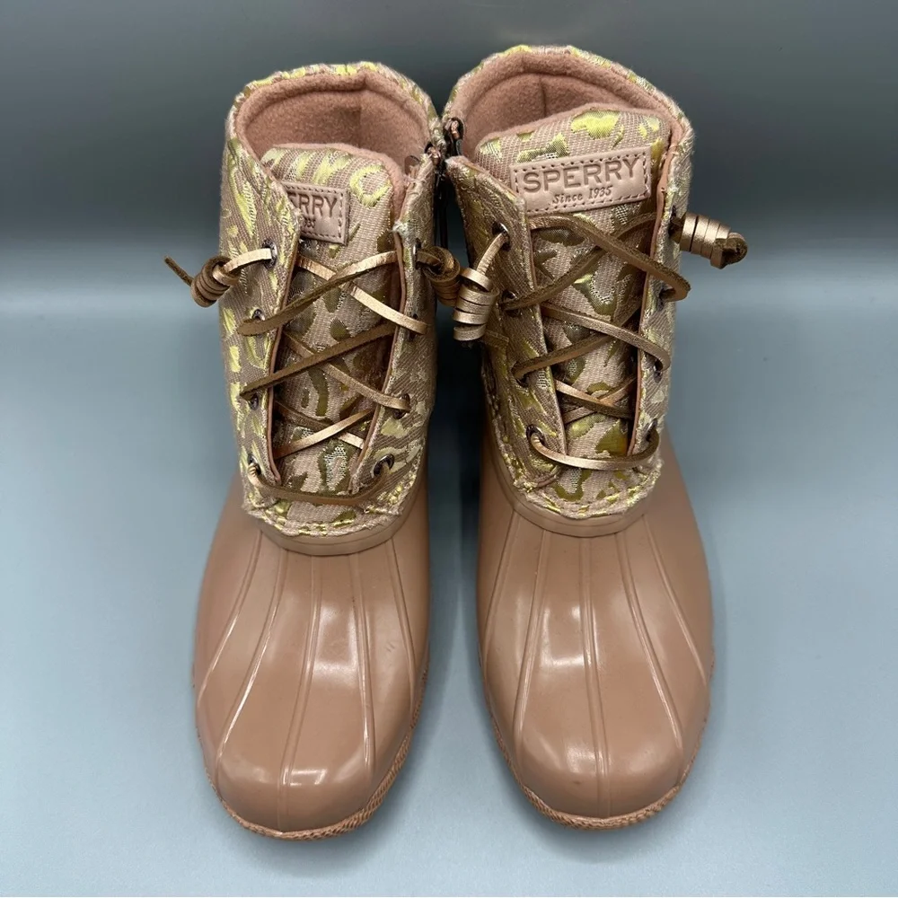 Sperry Womens Size 7.5 Top-Sider Saltwater Leojac Rose Pink Duck Boots Shoes